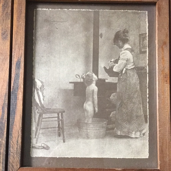 Picture with  original wood frame - Picture 6 of 8